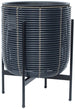 Flower Pot Didcot | size: Length: 38cm, Width: 38cm, Height: 49cm | color: Black | image: 1 | variant: 1000551