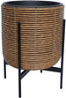Flower Pot Didcot | size: Length: 38cm, Width: 38cm, Height: 49cm | color: Brown | image: 1 | variant: 1000550