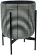 Flower Pot Didcot | size: Length: 38cm, Width: 38cm, Height: 49cm | color: Gray | image: 1 | variant: 1000549
