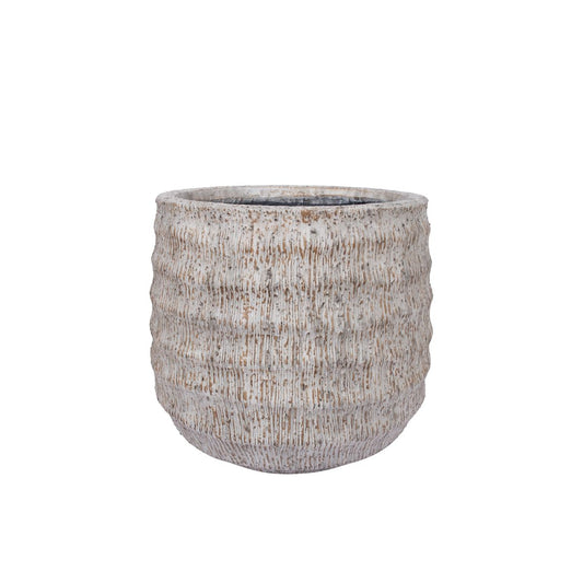 Flower Pot East Henley | size: Length: 40.5cm, Width: 40.5cm, Height: 36cm, Diameter: 40.5cm | color: Beige | image: 1 | variant: 1005439