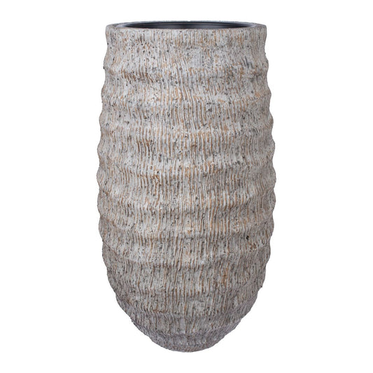 Flower Pot East Henley | size: Length: 41.5cm, Width: 41.5cm, Height: 77cm, Diameter: 41.5cm | color: Beige | image: 1 | variant: 1005440