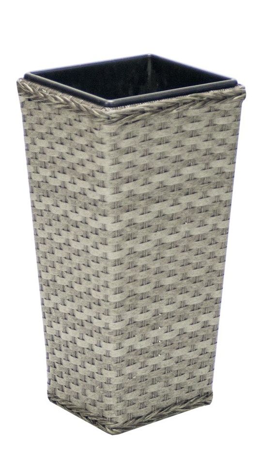 Flower Pot Geneva | size: Length: 26.5cm, Width: 26.5cm, Height: 56cm | color: Gray | image: 0 | variant: 1010721