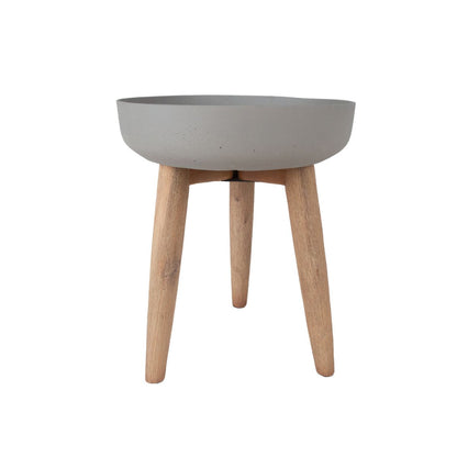 Flower Pot Norton | size: Length: 36.5cm, Width: 36.5cm, Height: 43cm, Diameter: 36.5cm | color: Gray | image: 1 | variant: 1005450