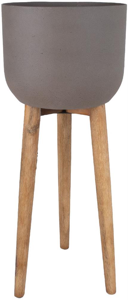 Flower Pot Norton | size: Length: 36.5cm, Width: 36.5cm, Height: 86cm | color: Gray | image: 1 | variant: 1006136