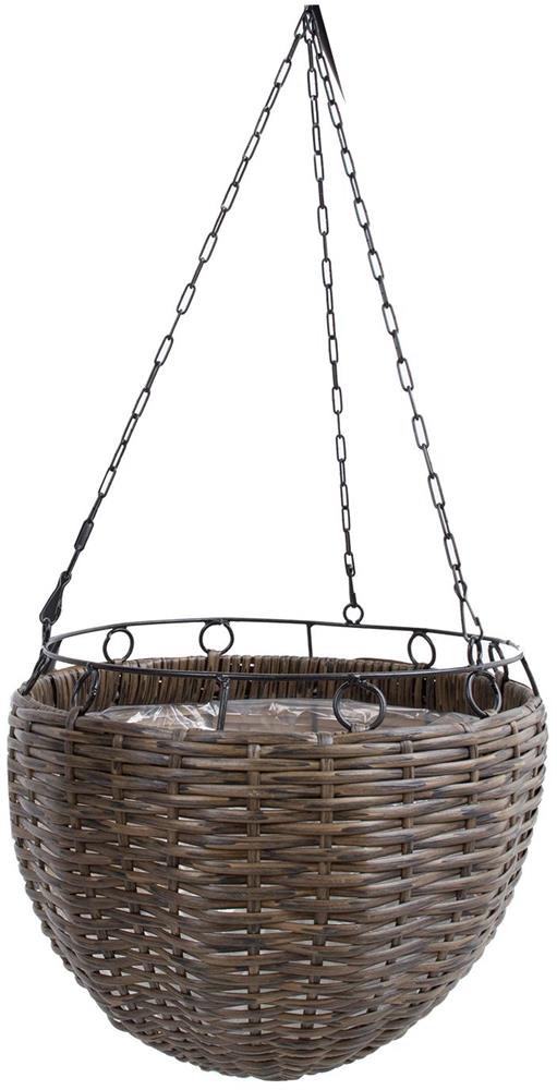 Flower Pot Wicker 32 | size: Length: 30cm, Width: 30cm, Height: 20cm | color: Brown | image: 1 | variant: 1017003