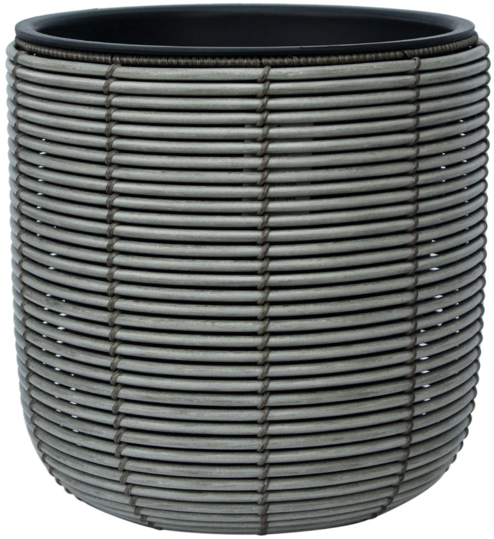 Flower Pot Wicker 7 | size: Length: 35cm, Width: 35cm, Height: 36cm | color: Gray | image: 1 | variant: 1002441