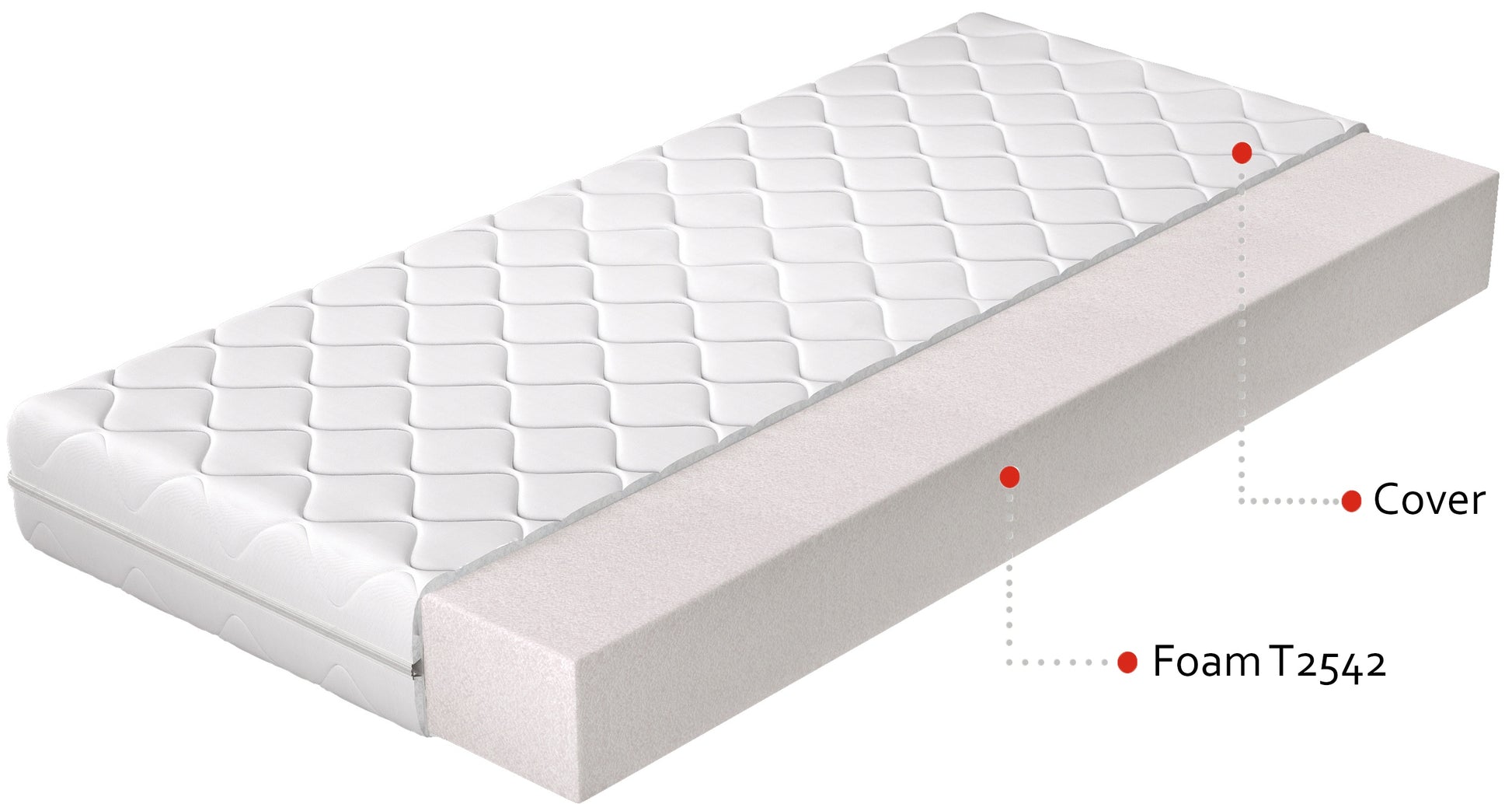 Foam Mattress West Porth 30 | size: Length: 200cm, Width: 200cm | image: 1 | variant: 1014769