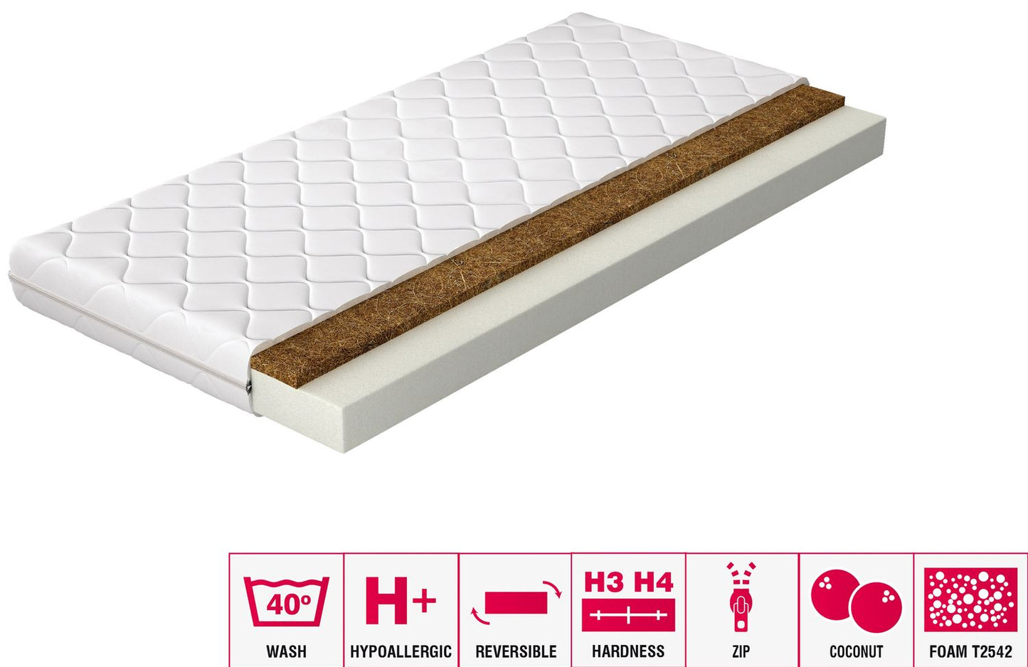 Foam Mattress Yeovil 10 | size: Length: 200cm, Width: 120cm | image: 2 | variant: 1014819