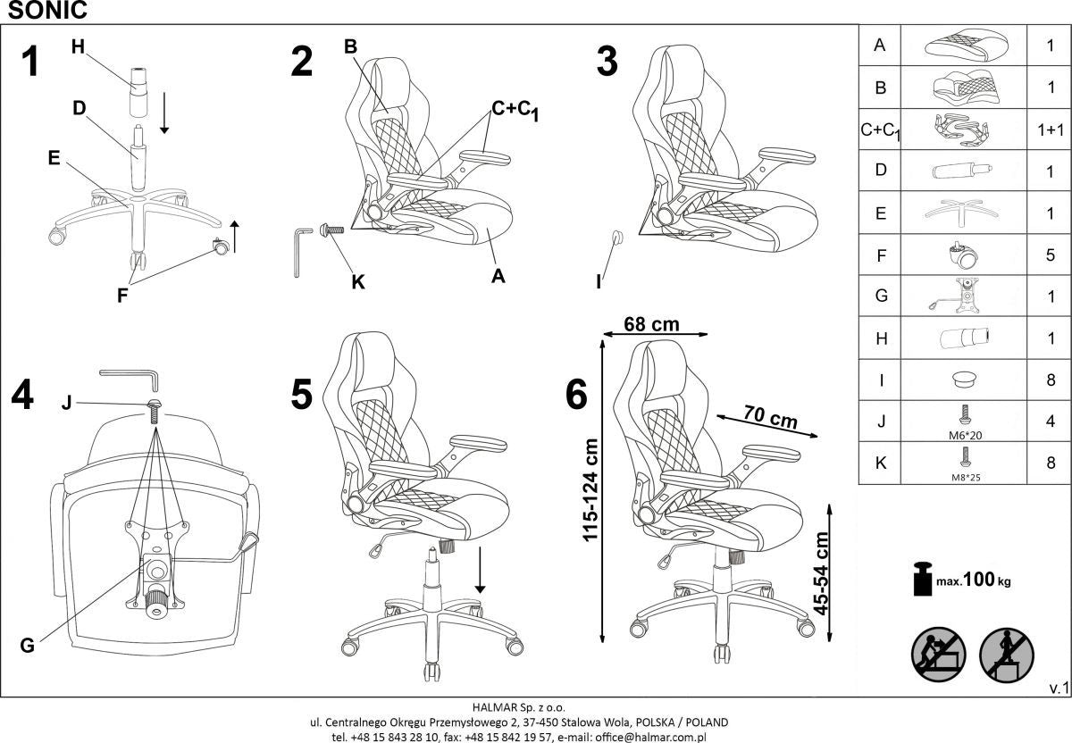 Gaming Chair East Long Eaton | size: Width: 68cm, Height: 124cm, Depth: 70cm | color: Black/Grey | image: 7 | variant: 1007033