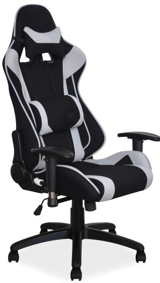 Gaming Chair Eastleigh | size: Width: 70cm, Height: 127-135cm, Depth: 49cm | color: Black/Grey | image: 1 | variant: 1004221