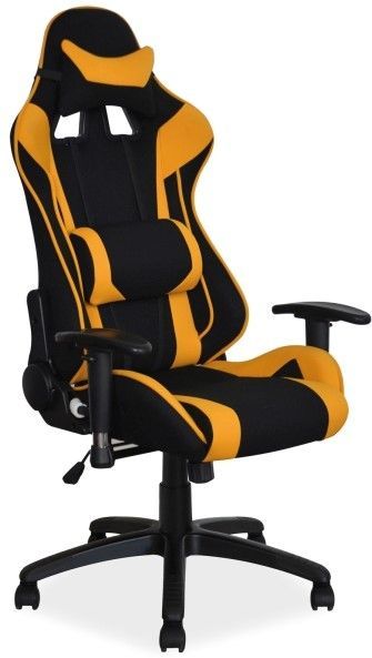 Gaming Chair Eastleigh | size: Width: 70cm, Height: 127-135cm, Depth: 49cm | color: Yellow/Black | image: 1 | variant: 1004222