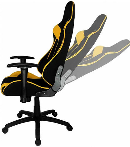 Gaming Chair Eastleigh | size: Width: 70cm, Height: 127-135cm, Depth: 49cm | color: Yellow/Black | image: 2 | variant: 1004222