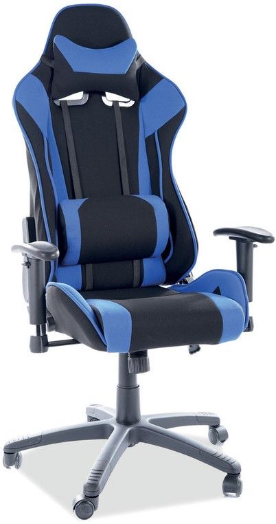 Gaming Chair Eastleigh | size: Width: 70cm, Height: 135cm, Depth: 49cm | color: Black/Blue | image: 1 | variant: 1004224