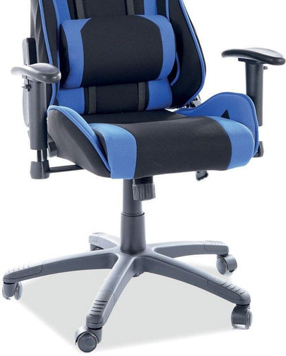 Gaming Chair Eastleigh | size: Width: 70cm, Height: 135cm, Depth: 49cm | color: Black/Blue | image: 3 | variant: 1004224
