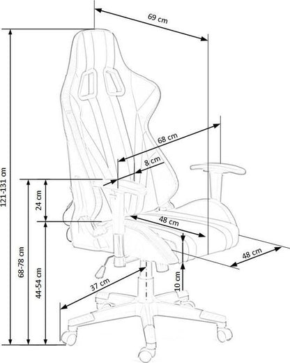 Gaming Chair Factor | size: Width: 68cm, Height: 121cm, Depth: 69cm | color: Multicolored | image: 8 | variant: 1011587
