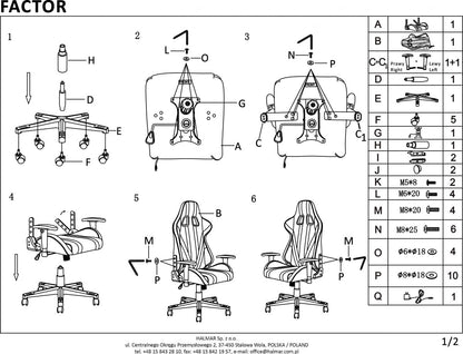 Gaming Chair Factor | size: Width: 68cm, Height: 121cm, Depth: 69cm | color: Multicolored | image: 9 | variant: 1011587