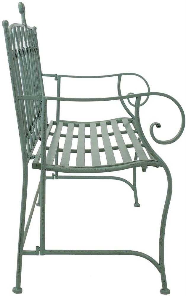 Garden Bench East Salisbury | size: Length: 55cm, Width: 104cm, Height: 95.5cm | color: Green | image: 4 | variant: 1006252
