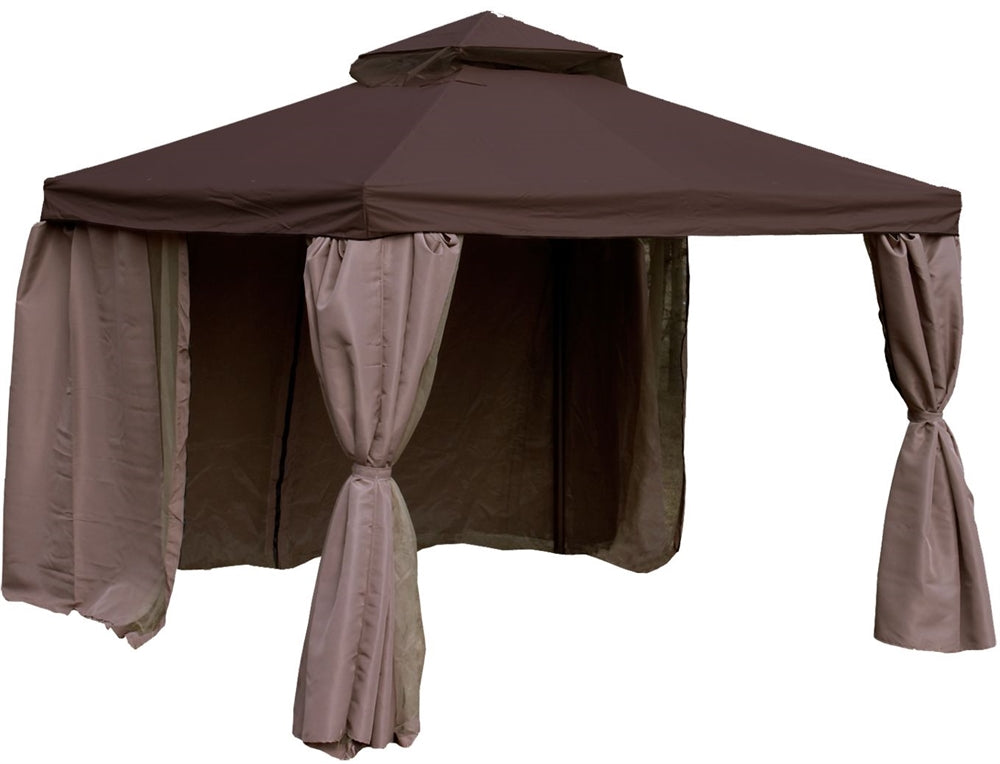 Garden Canopy Chertsey | size: Length: 291cm, Width: 391cm, Height: 280cm | color: Brown | image: 1 | variant: 1000694