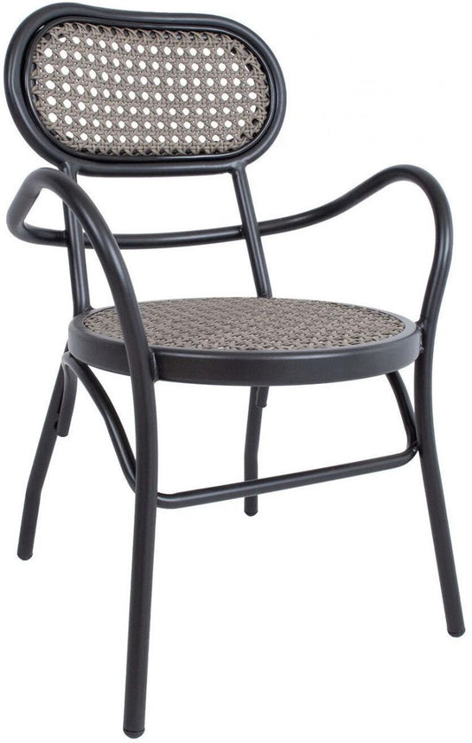 Garden Chair Bolgheri | size: Width: 56cm, Height: 83cm, Depth: 62cm | color: Brown/Black | image: 0 | variant: 1012476