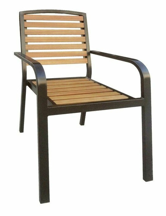 Garden Chair Dalya | size: Width: 56cm, Height: 93.5cm, Depth: 60.5cm | color: Brown/Black | image: 0 | variant: 1017776