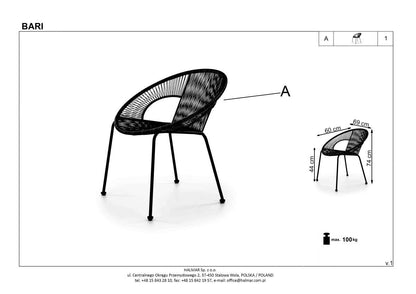 Garden Chair East Novara | size: Width: 69cm, Height: 74cm | color: Brown | image: 2 | variant: 1006581