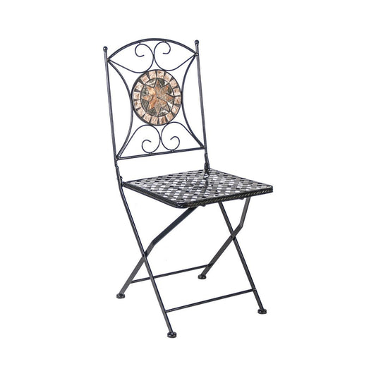 Garden Chair Mosaic | size: Width: 36cm, Height: 93cm | color: Black | image: 1 | variant: 1010499