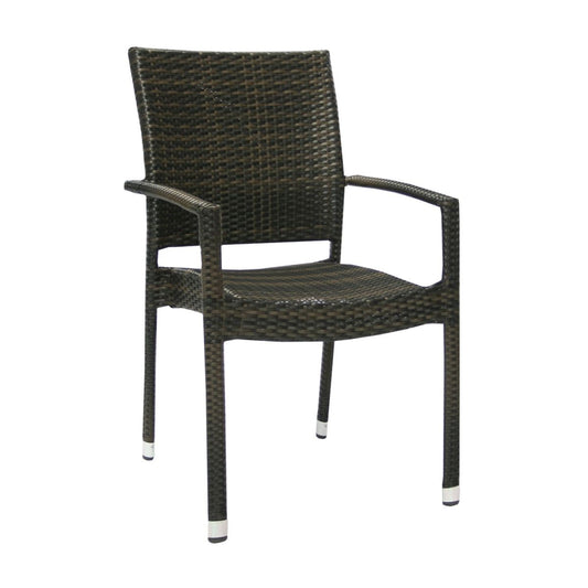 Garden Chair Wicker 3 | size: Width: 60cm, Height: 925cm | color: Brown | image: 1 | variant: 1010511
