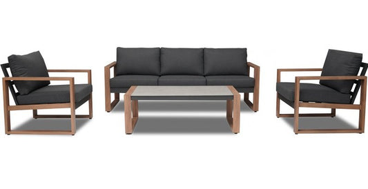 Garden Furniture Set Duisburg 1 | color: Brown/Black | image: 0 | variant: 1017754