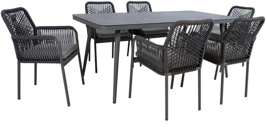 Garden Furniture Set Hela 3 | size: Length: 90cm, Width: 180cm, Height: 75cm | color: Gray | image: 0 | variant: 1012863