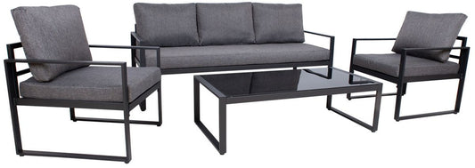 Garden Furniture Set Leipzig | color: Black/Grey | image: 1 | variant: 1012267