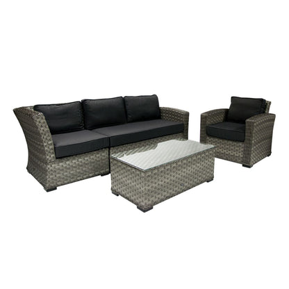 Garden Modular Sofa Geneva 1 | size: Length: 81cm, Height: 78cm, Depth: 81cm | color: Gray | image: 3 | variant: 1010595