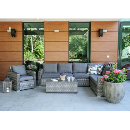 Garden Modular Sofa Geneva 1 | size: Length: 81cm, Height: 78cm, Depth: 81cm | color: Gray | image: 5 | variant: 1010595