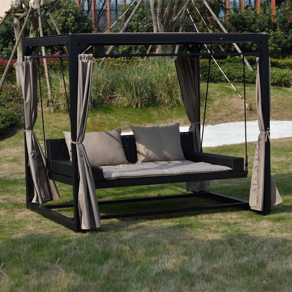 Garden Rocking Sofa Barcelona | color: Beige/Grey | image: 1 | variant: 1010592