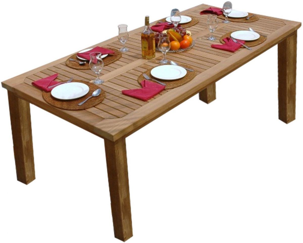 Garden Table Bali | size: Length: 220cm, Width: 100cm, Height: 75cm | color: Brown | image: 1 | variant: 1012243