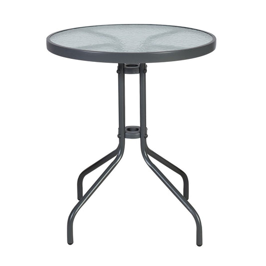 Garden Table Bistro | size: Length: 60cm, Width: 60cm, Height: 70cm, Diameter: 60cm | color: Gray | image: 1 | variant: 1010612