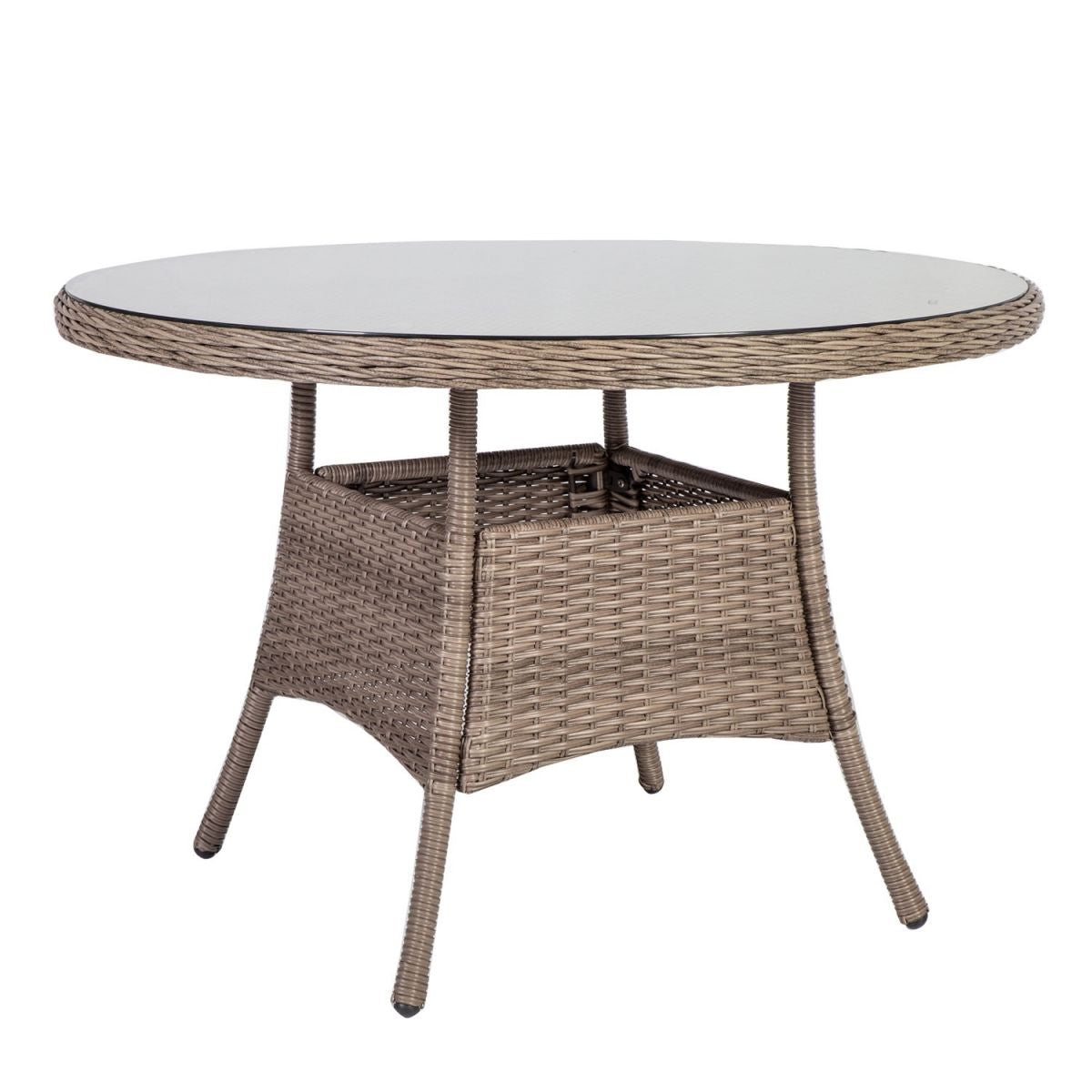 Garden Table Toscana | size: Length: 110cm, Width: 110cm, Height: 73cm, Diameter: 110cm | color: Beige | image: 1 | variant: 1010644