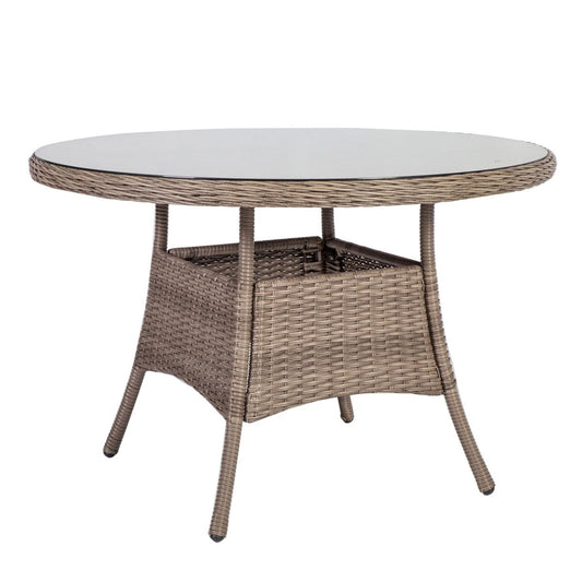 Garden Table Toscana | size: Length: 110cm, Width: 110cm, Height: 73cm, Diameter: 110cm | color: Beige | image: 1 | variant: 1010644