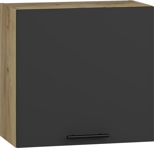 Hanging Cabinet Vento 17 | size: Width: 60cm, Height: 58cm | color: Black/Oak | image: 1 | variant: 1016897