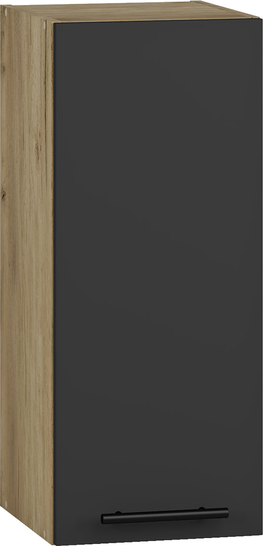 Hanging Cabinet Vento 18 | size: Width: 30cm, Height: 72cm | color: Black/Oak | image: 1 | variant: 1016902