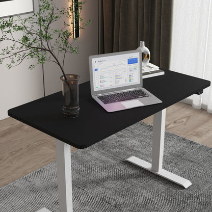 Height Adjustable Desk Bologna | size: Length: 80cm, Width: 140cm, Height: 121cm | color: Black / Gray | image: 3 | variant: 1001518