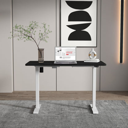 Height Adjustable Desk Bologna | size: Length: 80cm, Width: 140cm, Height: 121cm | color: Black / Gray | image: 4 | variant: 1001518