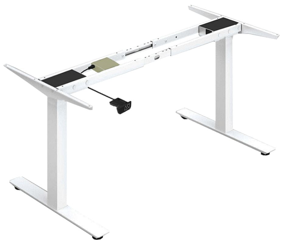 Height Adjustable Desk Brando | size: Length: 70cm, Width: 120cm, Height: 129.1cm | color: Black / White | image: 3 | variant: 1006263