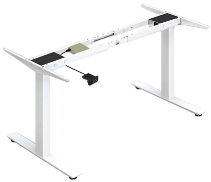 Height Adjustable Desk Brando | size: Length: 70cm, Width: 120cm, Height: 129.1cm | color: Gray / White | image: 3 | variant: 1006262