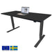 Height Adjustable Desk East Canterbury | size: Length: 70cm, Width: 120cm, Height: 129.1cm | color: Black / Black | image: 0 | variant: 1004652