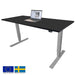 Height Adjustable Desk East Canterbury | size: Length: 70cm, Width: 160cm, Height: 129.1cm | color: Black / Gray | image: 0 | variant: 1004674