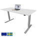 Height Adjustable Desk East Canterbury | size: Length: 70cm, Width: 160cm, Height: 129.1cm | color: White / Gray | image: 0 | variant: 1004673