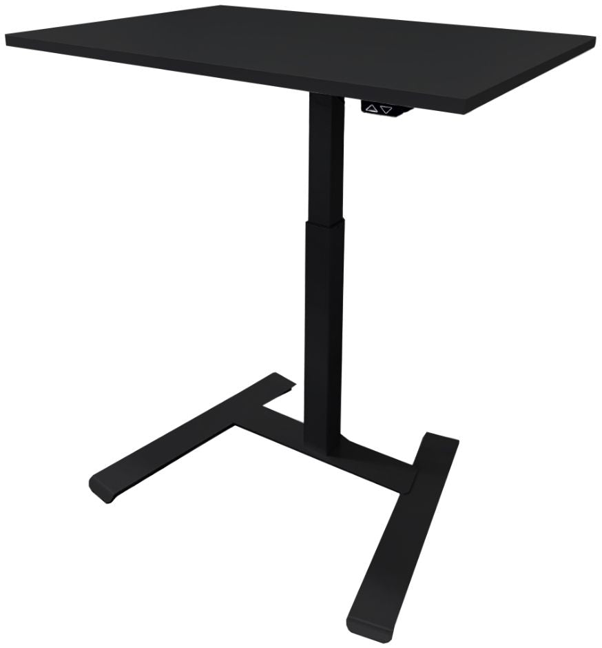 Height Adjustable Desk East Chester | size: Length: 70cm, Width: 100cm, Height: 119cm | color: Black / Black | image: 1 | variant: 1004739