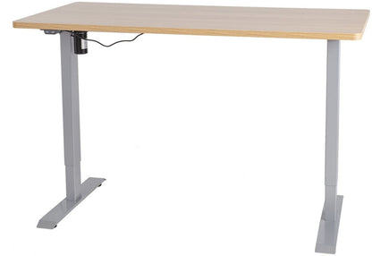 Height Adjustable Desk Ergo 1 | size: Length: 70cm, Width: 140cm, Height: 121cm | color: Maple / Gray | image: 0 | variant: 1006249