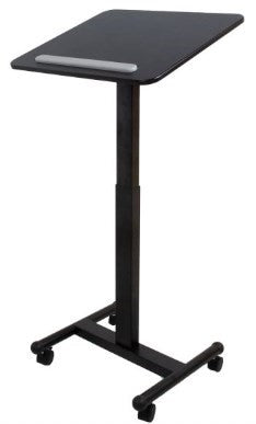 Height Adjustable Desk Ergo 10 | size: Length: 52cm, Width: 60cm, Height: 114.5cm | color: Black / Black | image: 1 | variant: 1012953