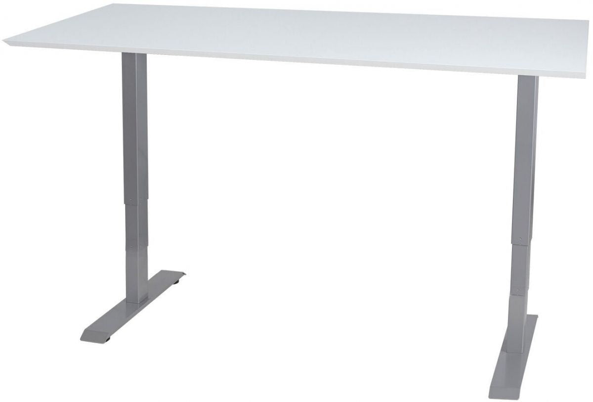 Height Adjustable Desk Ergo 2 2 | size: Length: 80cm, Width: 160cm, Height: 125cm | color: White / Gray | image: 0 | variant: 1006217